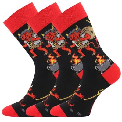 3PACK veselé ponožky Lonka viacfarebné (Trepifajxl čert) S 3PACK veselé ponožky Lonka viacfarebné (Trepifajxl čert) S