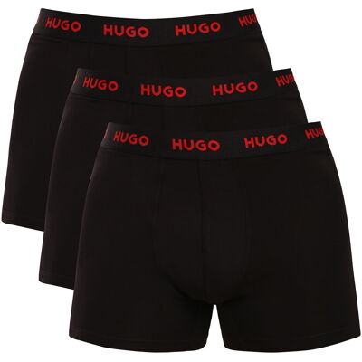 3PACK pánske boxerky HUGO čierne (50532613 001) L 3PACK pánske boxerky HUGO čierne (50532613 001) L