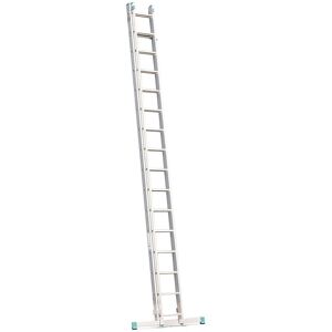 Hliníkový dvojdielny rebrík výsuvný s lanom ALVE EUROSTYL, 2x16 priečok, dĺžka 7,66 m Hliníkový dvojdielny rebrík výsuvný s lanom ALVE EUROSTYL, 2x16 priečok, dĺžka 7,66 m