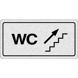 B2B Partner Nalepovacia tabuľka na dvere - WC doprava po schodoch hore B2B Partner Nalepovacia tabuľka na dvere - WC doprava po schodoch hore