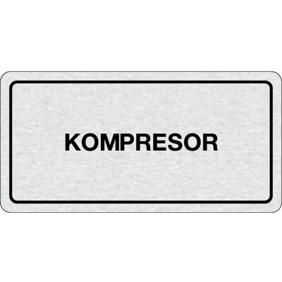 B2B Partner Nalepovacia tabuľka na dvere - Kompresor B2B Partner Nalepovacia tabuľka na dvere - Kompresor
