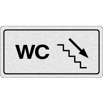 B2B Partner Nalepovacia tabuľka na dvere - WC doprava po schodoch dole B2B Partner Nalepovacia tabuľka na dvere - WC doprava po schodoch dole