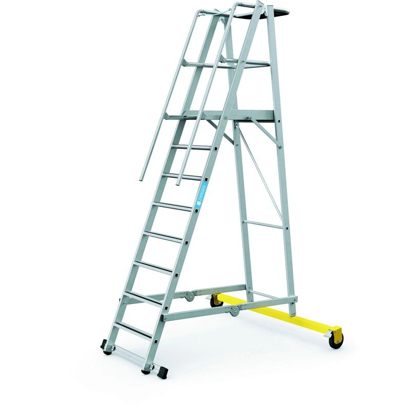 ZARGES Skladací plošinový rebrík, 8 priečok, výška plošiny 2,1 m