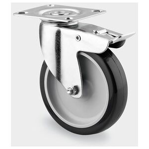 Prístrojové koliesko TENTE, otočné s brzdou, 100 mm, PUR behúň Prístrojové koliesko TENTE, otočné s brzdou, 100 mm, PUR behúň