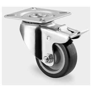 Prístrojové koliesko TENTE, otočné s brzdou, 50 mm, PUR behúň Prístrojové koliesko TENTE, otočné s brzdou, 50 mm, PUR behúň