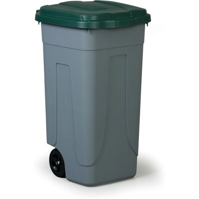 Mobil Plastic Mobilný plastový odpadkový kôš 100 L, zelené veko Mobil Plastic Mobilný plastový odpadkový kôš 100 L, zelené veko