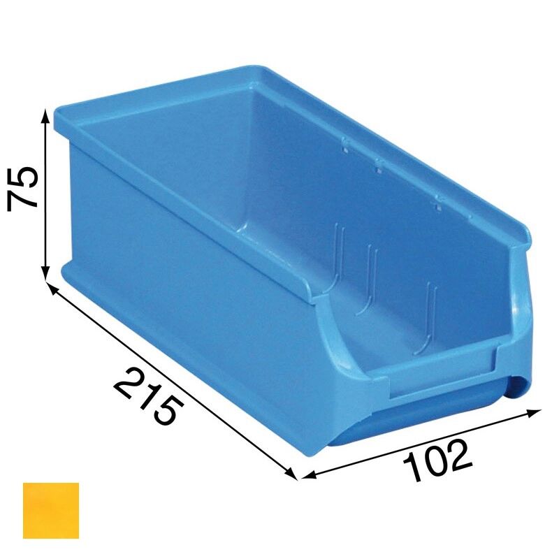 Allit Plastové boxy na drobný materiál - 102 x 215 x 75 mm, žlté