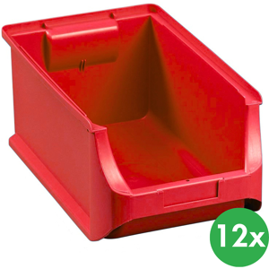 Allit Plastové boxy PLUS 4, 205 x 355 x 150 mm, červené, 12 ks Allit Plastové boxy PLUS 4, 205 x 355 x 150 mm, červené, 12 ks
