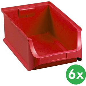 Allit Plastové boxy PLUS 5, 310 x 500 x 200 mm, červené, 6 ks Allit Plastové boxy PLUS 5, 310 x 500 x 200 mm, červené, 6 ks