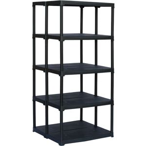 ArtPlast Plastový obojstranný regál TEMPO, 1760 x 800 x 775 mm, 5 políc ArtPlast Plastový obojstranný regál TEMPO, 1760 x 800 x 775 mm, 5 políc