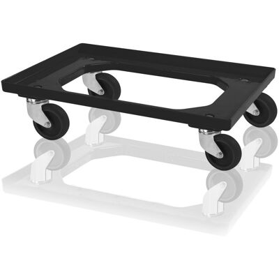 B2B Partner ESD plastový podvozok na prepravky 600x400 mm, 4 otočné kolieska B2B Partner ESD plastový podvozok na prepravky 600x400 mm, 4 otočné kolieska