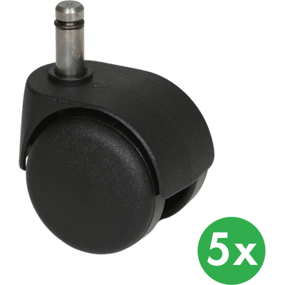 B2B Partner Kolieska pre kancelárske stoličky, 50 mm, pre mäkké podlahy, 5 ks B2B Partner Kolieska pre kancelárske stoličky, 50 mm, pre mäkké podlahy, 5 ks