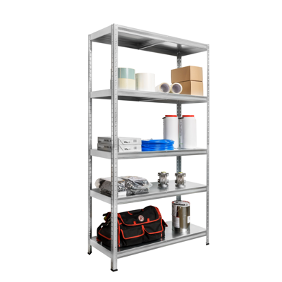 Kovona System Kovový regál, 130 kg, 1800 x 900 x 400 mm, 5 políc, biely Kovona System Kovový regál, 130 kg, 1800 x 900 x 400 mm, 5 políc, biely