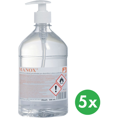 B2B Partner Manox dezinfekcia na ruky s pumpičkou, 5x 500 ml B2B Partner Manox dezinfekcia na ruky s pumpičkou, 5x 500 ml
