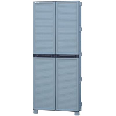 ArtPlast Plastová skriňa policová, vysoká, 700 x 390 x 1720 mm, sivá ArtPlast Plastová skriňa policová, vysoká, 700 x 390 x 1720 mm, sivá