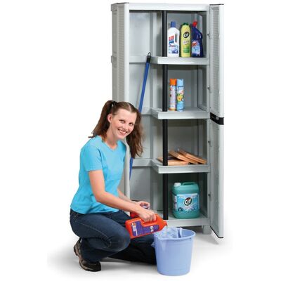 ArtPlast Plastová upratovacia skriňa, 700 x 390 x 1720 mm, sivá ArtPlast Plastová upratovacia skriňa, 700 x 390 x 1720 mm, sivá