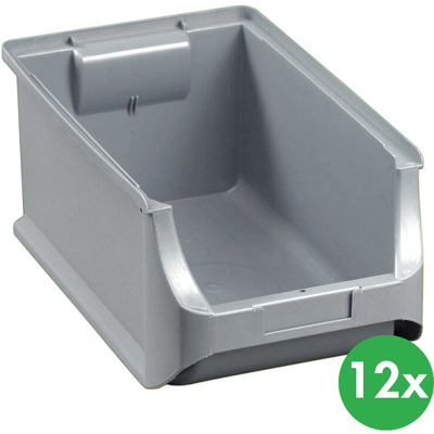 Allit Plastové boxy PLUS 4, 205 x 355 x 150 mm, sivé, 12 ks Allit Plastové boxy PLUS 4, 205 x 355 x 150 mm, sivé, 12 ks