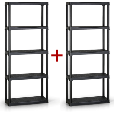 ArtPlast Plastový regál TEMPO 1+1 ZADARMO, 1740x700x300 mm, 5 políc ArtPlast Plastový regál TEMPO 1+1 ZADARMO, 1740x700x300 mm, 5 políc