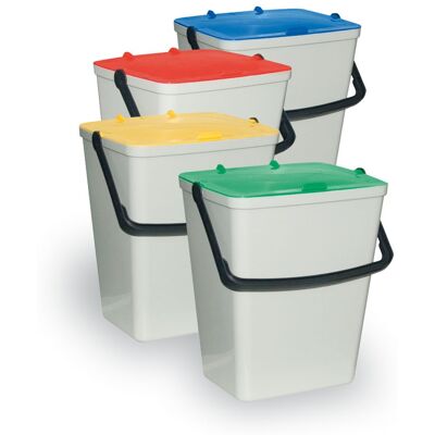 ArtPlast Súprava plastových odpadkových košov na triedenie odpadu 4 x 15 l ArtPlast Súprava plastových odpadkových košov na triedenie odpadu 4 x 15 l