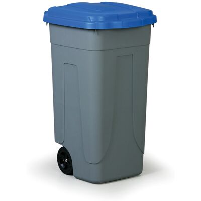 Mobil Plastic Mobilný plastový odpadkový kôš 100 L, modré veko Mobil Plastic Mobilný plastový odpadkový kôš 100 L, modré veko
