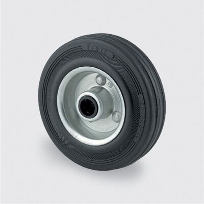 Samostatné koleso TENTE, kovový disk, čierna guma, 100 mm Samostatné koleso TENTE, kovový disk, čierna guma, 100 mm