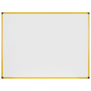 Bi-Office Biela popisovacia tabuľa na stenu, magnetická, žltý rám, 900 x 600 mm Bi-Office Biela popisovacia tabuľa na stenu, magnetická, žltý rám, 900 x 600 mm