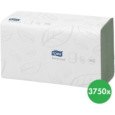Tork Advanced papierové uteráky Singlefold (ZZ) - jemné, zelené 3750 ks Tork Advanced papierové uteráky Singlefold (ZZ) - jemné, zelené 3750 ks