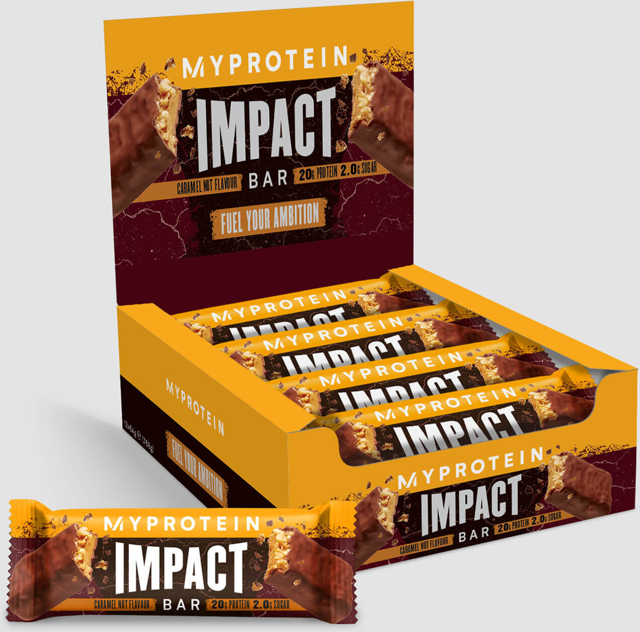 Myprotein Tyčinka Impact Protein Bar - 12Bars - Karamel & Oriešok