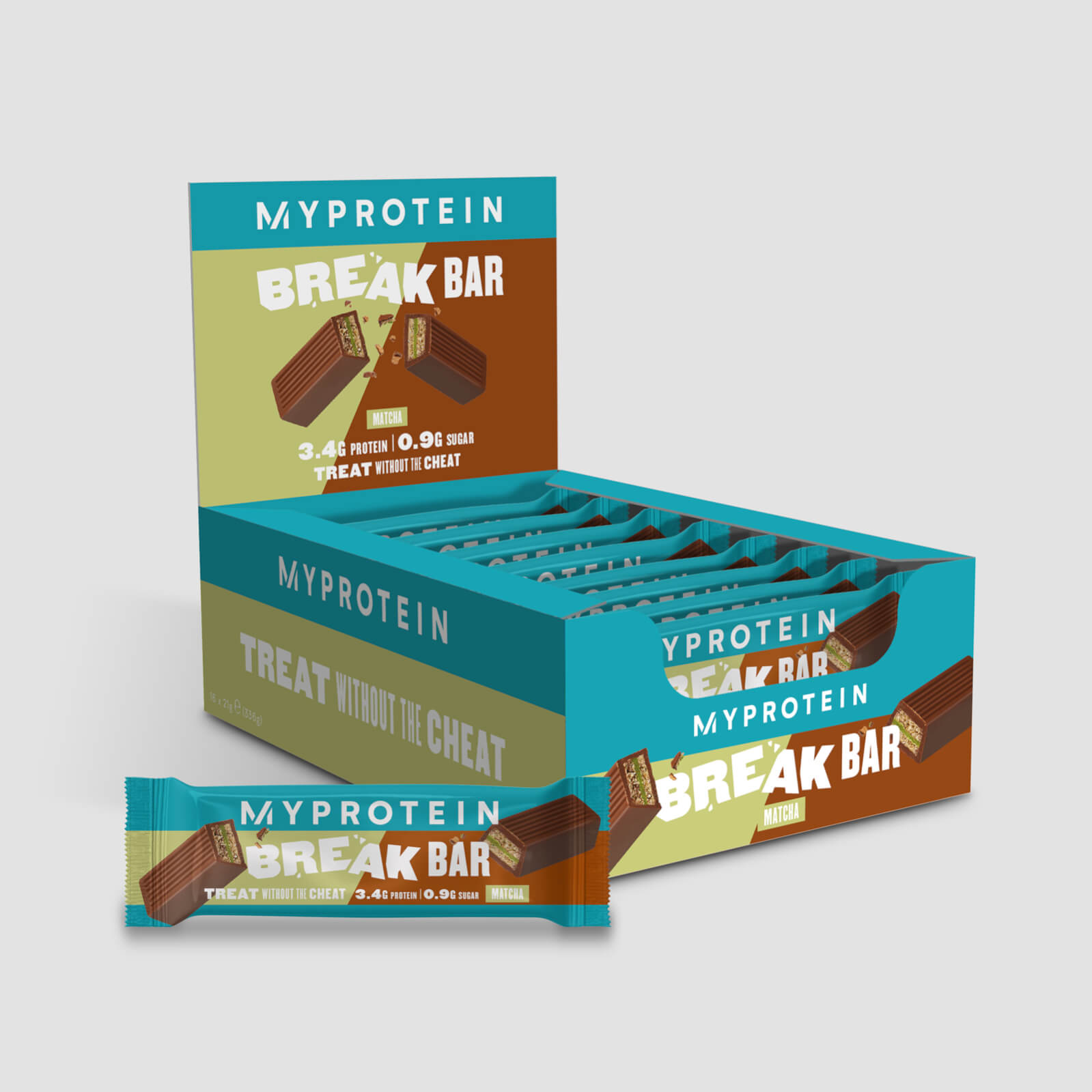 Myprotein Proteínová Break Tyčinka - 16 x 21.5g - Matcha