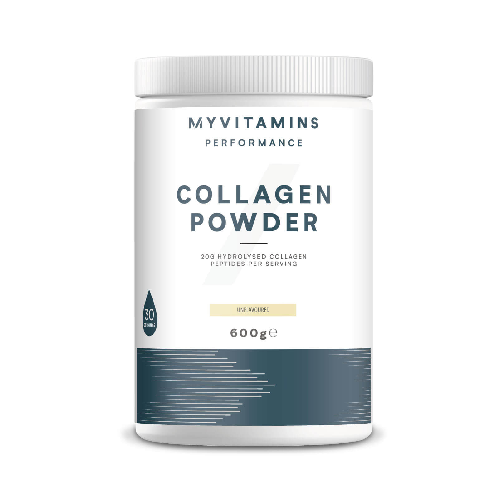 Myvitamins Kolagén v prášku Collagen Powder Tub - 600g - Neochutený