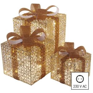 DCFC14 EMOS vianočná dekorácia - darčeky LED 3 veľkosti 15x15x15cm, 20x20x20cm, 25x25x25cm, teplá biela DCFC14 EMOS vianočná dekorácia - darčeky LED 3 veľkosti 15x15x15cm, 20x20x20cm, 25x25x25cm, teplá biela