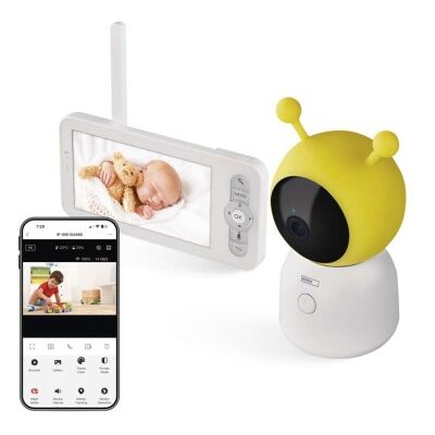 Emos H4052 GoSmart Otočná detská opatrovateľka GUARD s monitorom, biela a žltá Wi-Fi Emos H4052 GoSmart Otočná detská opatrovateľka GUARD s monitorom, biela a žltá Wi-Fi