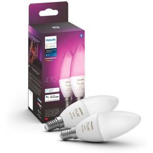 Philips Hue White and color ambiance 8719514356719 LED žiarovka E14 4W/470lm B39 sviečka 2000-6500K+RGB bluetooth 2-set Philips Hue White and color ambiance 8719514356719 LED žiarovka E14 4W/470lm B39 sviečka 2000-6500K+RGB bluetooth 2-set
