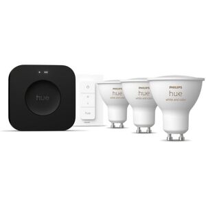 8720169374546 Philips Hue White and color Ambiance LED žiarovka GU10 4,2W/400lm 2000-6500K+RGB čierna 3-set + Bridge Pro + switch 8720169374546 Philips Hue White and color Ambiance LED žiarovka GU10 4,2W/400lm 2000-6500K+RGB čierna 3-set + Bridge Pro + switch