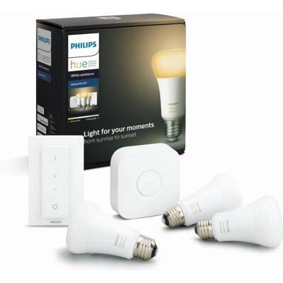 Philips Hue White Ambience Starter Kit E27 8.5W A60 3set + switch + HUE Bridge BlueTooth Philips Hue White Ambience Starter Kit E27 8.5W A60 3set + switch + HUE Bridge BlueTooth
