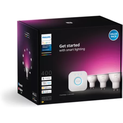 Štartovacia sada - 3x žiarovka + bridge GU10 2200–6500K biela IP20 Philips HUE White and Color Ambiance 8720169372177 Štartovacia sada - 3x žiarovka + bridge GU10 2200–6500K biela IP20 Philips HUE White and Color Ambiance 8720169372177