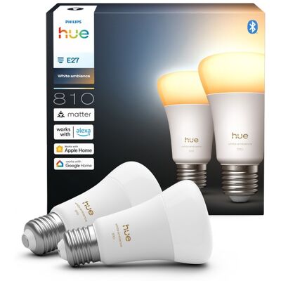 8720169364004 Philips Hue White Ambiance LED žiarovka E27 6W/810lm 1000-20000K biela 2-set 8720169364004 Philips Hue White Ambiance LED žiarovka E27 6W/810lm 1000-20000K biela 2-set