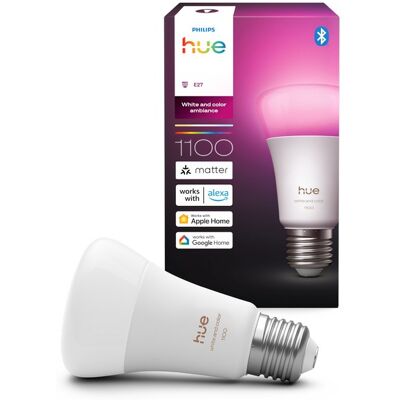 8720169364066 Philips Hue White and color Ambiance LED žiarovka E27 8,1W/1100lm 1000-20000K+RGB biela 8720169364066 Philips Hue White and color Ambiance LED žiarovka E27 8,1W/1100lm 1000-20000K+RGB biela