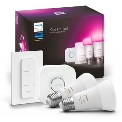 Philips Hue White and color ambiance 8719514291379 Starter Kit E27 9W/1100lm 2000-6500K+RGB bluetooth 2-set + bridge + switch Philips Hue White and color ambiance 8719514291379 Starter Kit E27 9W/1100lm 2000-6500K+RGB bluetooth 2-set + bridge + switch