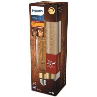 Philips 8719514313804 LED žiarovka E27 7W/40W 470lm 1800K T65 GOLD stmievateľná Philips 8719514313804 LED žiarovka E27 7W/40W 470lm 1800K T65 GOLD stmievateľná