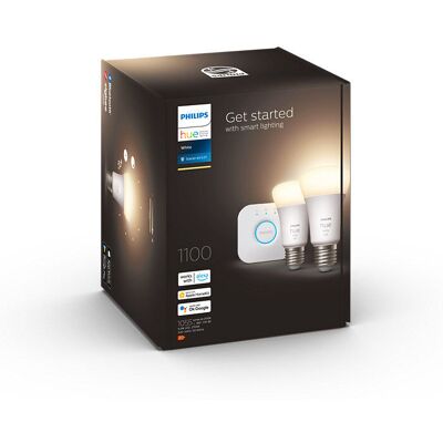Philips HUE LED White Starter Kit žiarovka 2x E27 2x9,5W 1100lm 2700K stmievateľná BlueTooth + 1x HUE Bridge Philips HUE LED White Starter Kit žiarovka 2x E27 2x9,5W 1100lm 2700K stmievateľná BlueTooth + 1x HUE Bridge