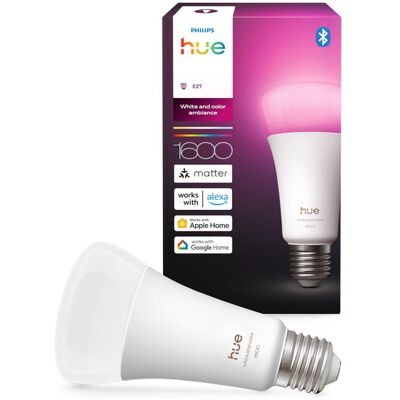 8720169364226 Philips Hue White and color Ambiance LED žiarovka E27 11,8W/1600lm 1000-20000K+RGB biela 8720169364226 Philips Hue White and color Ambiance LED žiarovka E27 11,8W/1600lm 1000-20000K+RGB biela