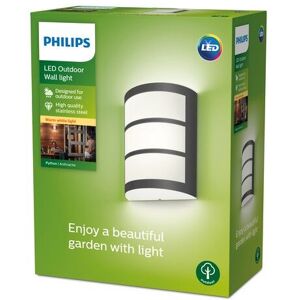 Philips 8719514417595 Python vonkajšie nástenné svietidlo LED 6W/450lm 2700K IP44 antracit Philips 8719514417595 Python vonkajšie nástenné svietidlo LED 6W/450lm 2700K IP44 antracit