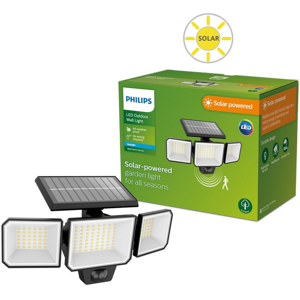 Philips 8720169269156 Outdoor solar Nysil solárne nástenné svietidlo bezpečnostné/reflektor so senzorom PIR LED 8,7W/1000lm 5000K IP65 čierna Philips 8720169269156 Outdoor solar Nysil solárne nástenné svietidlo bezpečnostné/reflektor so senzorom PIR LED 8,7W/1000lm 5000K IP65 čierna