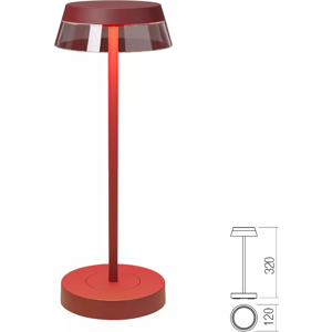 RedoGROUP REDO 90311 ILUNA exeriérová stolová lampa SMD LED 2,5W 145lm-150lm 2700K-3000K IP65 červená RedoGROUP REDO 90311 ILUNA exeriérová stolová lampa SMD LED 2,5W 145lm-150lm 2700K-3000K IP65 červená