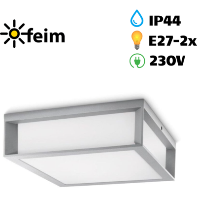 Philips Skies vonkajšie stropné/nástenné svietidlo E27 2x42W IP44 šedé Philips Skies vonkajšie stropné/nástenné svietidlo E27 2x42W IP44 šedé