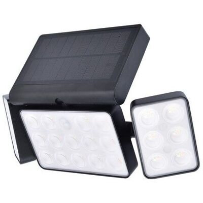 LUTEC CONNECTED 6935502330 TUDA exteriérové solárne nástenné svietidlo LED 13W 1500lm 2700-6500K IP44 čierna so senzorom LUTEC CONNECTED 6935502330 TUDA exteriérové solárne nástenné svietidlo LED 13W 1500lm 2700-6500K IP44 čierna so senzorom