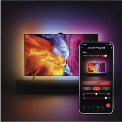 EMOS 1551650000 GoSmart LED pás za TV 65“ (164 cm) 24W 610lm čierna/biela EMOS 1551650000 GoSmart LED pás za TV 65“ (164 cm) 24W 610lm čierna/biela