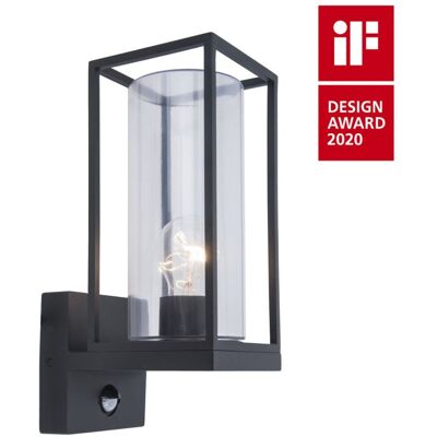 5288802012 LUTEC FLAIR vonkajšie nástenné svietidlo E27 40W tmavo šedá s PIR senzorom IP44 5288802012 LUTEC FLAIR vonkajšie nástenné svietidlo E27 40W tmavo šedá s PIR senzorom IP44