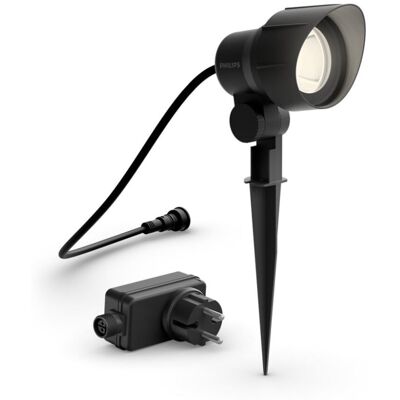 Philips 8719514477216 GardenLink Low Volt 12V Spotlight Starter pack - nízkonapäťové exteriérové svietidlo/reflektor LED 6W/600lm 2700K čierna /konektor/adaptér 24W/kábel 5m Philips 8719514477216 GardenLink Low Volt 12V Spotlight Starter pack - nízkonapäťové exteriérové svietidlo/reflektor LED 6W/600lm 2700K čierna /konektor/adaptér 24W/kábel 5m